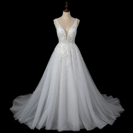DB Studio Embellished Halter Neck A-Line Wedding Dress